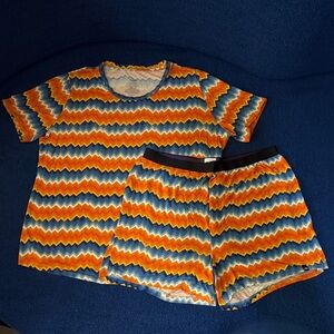 MeUndies 2 Pc. Colorful Zigzag Pajama Set